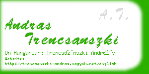 andras trencsanszki business card